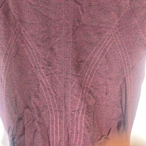 Athleta Speedlight Maroon Heather Fitted Tee Sz M - Picture 5 of 7